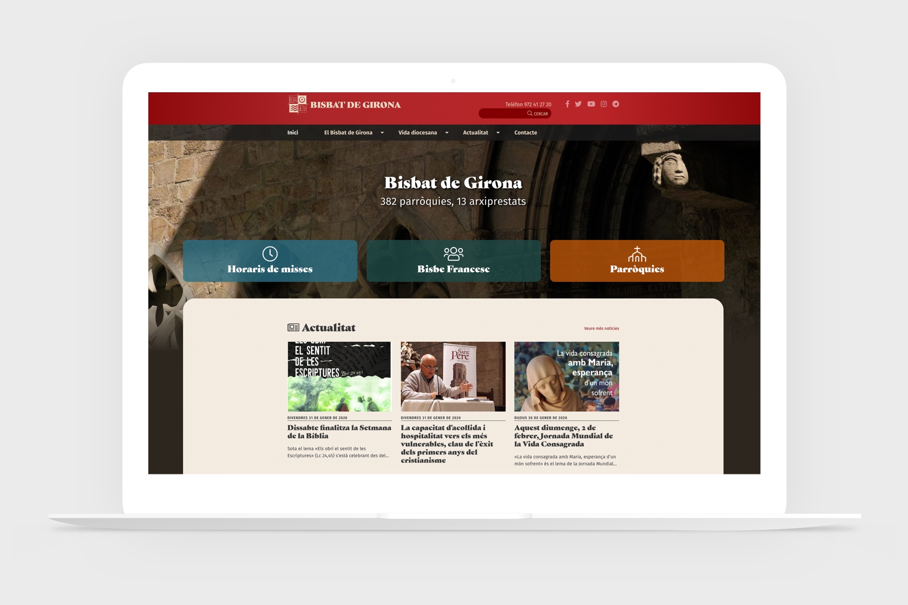 Diseño web Bisbat de Girona